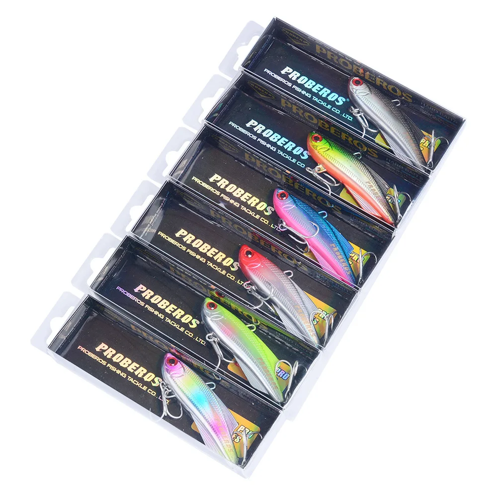 1 шт./Пресноводная Троллинг VIB sequin fish bait7.3cm/20g рыболовные снасти 6 цветов твердая приманка Дайвинг вращение шум джиг воблер