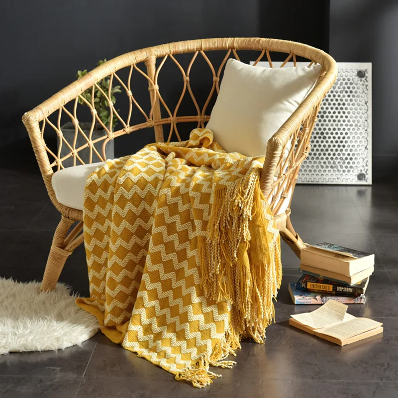 Pink 127*170cm Knitted Soft Knit Luxury Throw Blanket Sofa Chair Home Decoration Textile Blanket Baby Children Bedding Use-3