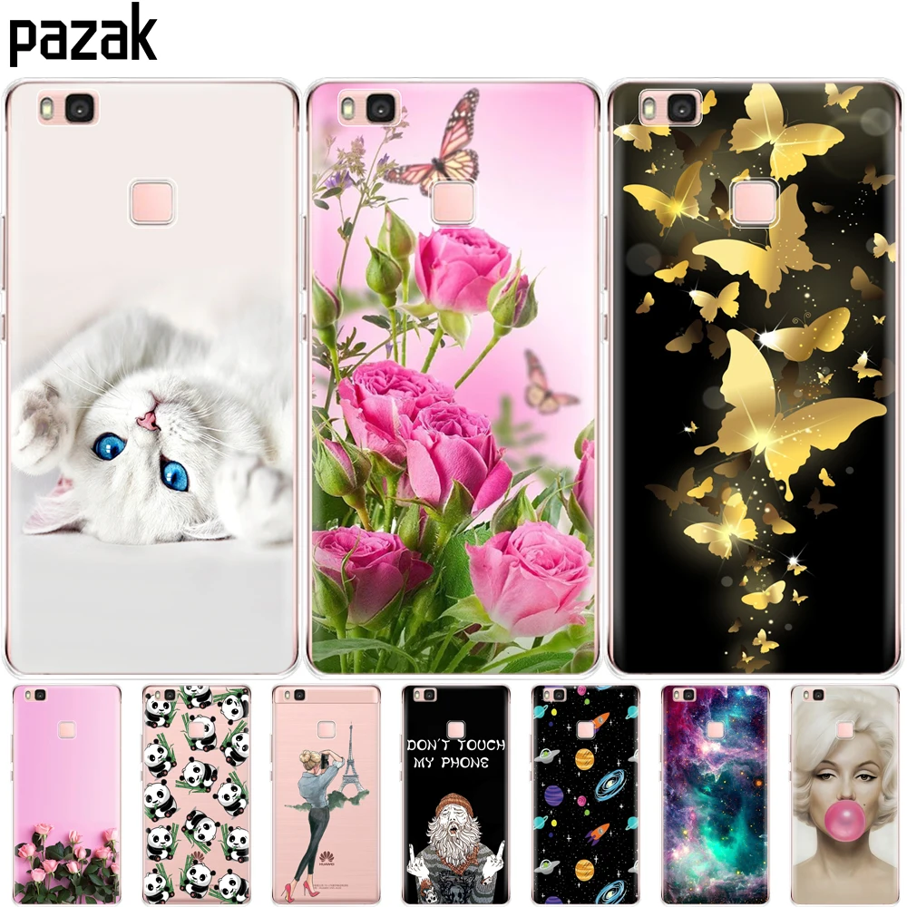 

silicone case for huawei P9 PLUS case soft tpu silicone back cover for huawei p9 lite 2016 protective pop painting clear coque