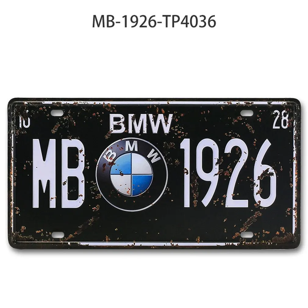 Vintage Design Car Metal License Plate Vintage Home Decor Tin Sign Bar Pub Garage Decorative Metal Sign Metal Painting Plaque