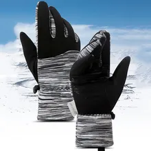 Зимние варежки перчатки с сенсорным экраном водонепроницаемые мужские женские теплые ветрозащитные велосипедные Нескользящие варежки перчатки для катания на лыжах# p4