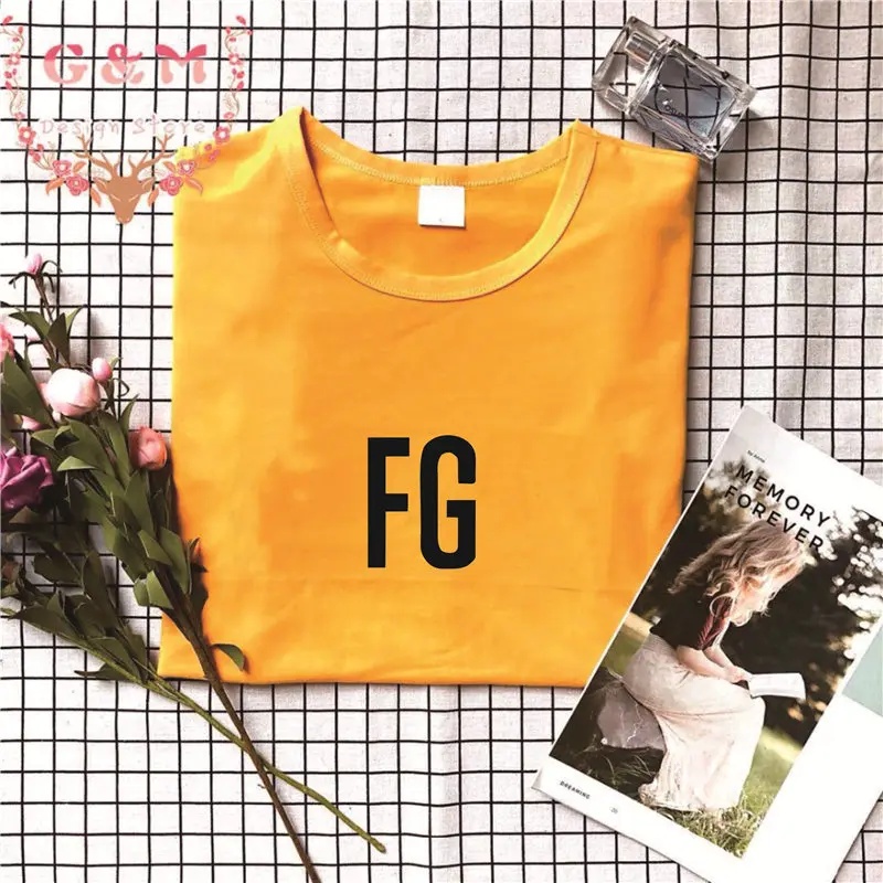Новое поступление FG С буквенным принтом Футболки женские Kpop корейский стиль Мода Tumblr Футболка Harajuku уличная Женская вентиляторы Повседневная футболка Топы