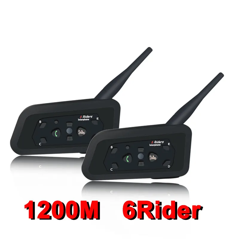 

Bluetooth Intercom Motorcycle Helmet Interphone Headset Waterproof Wireless Bluetooth Moto Headset Interphone Radio V6