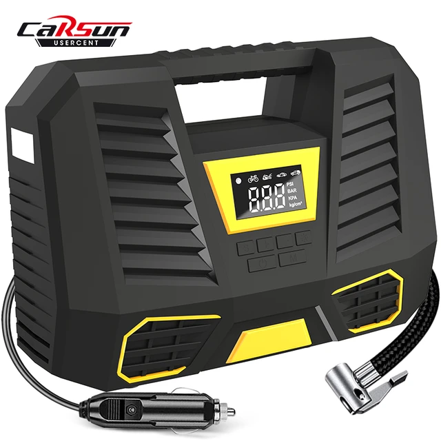 Carsun pompa di gonfiaggio per pneumatici per Auto compressore d'aria  portatile digitale 150PSI gonfiatore per pneumatici per Auto LED Auto moto  biciclette camion - AliExpress