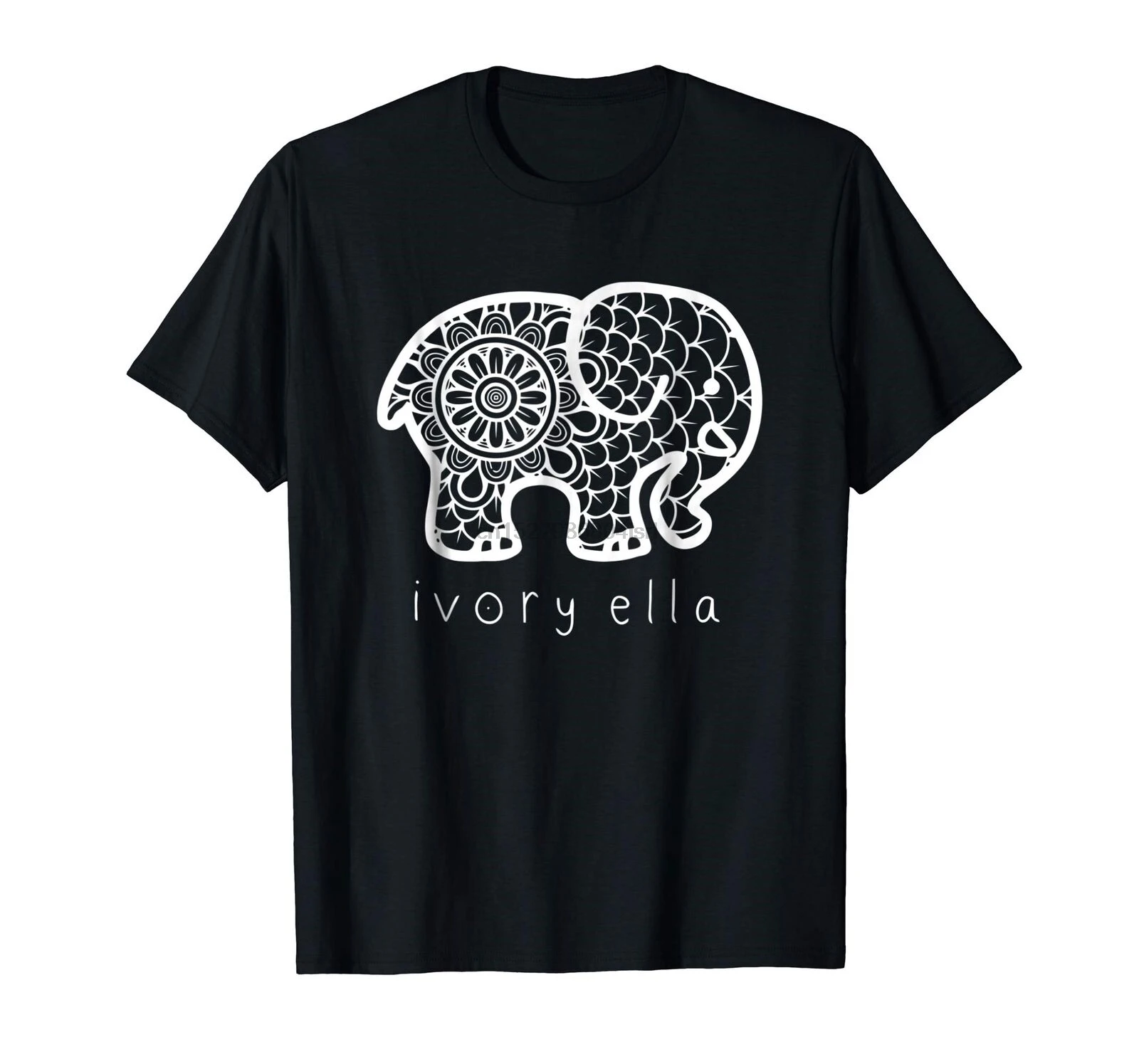 Милая Черная футболка Ivory Ella S-3XL | Мужская одежда