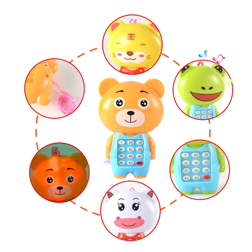 

Vocal Toys Cartoon music glowing mobile phone Smart toy machine Baby Electronic Children Sounding Flashing Musical Learning kdis