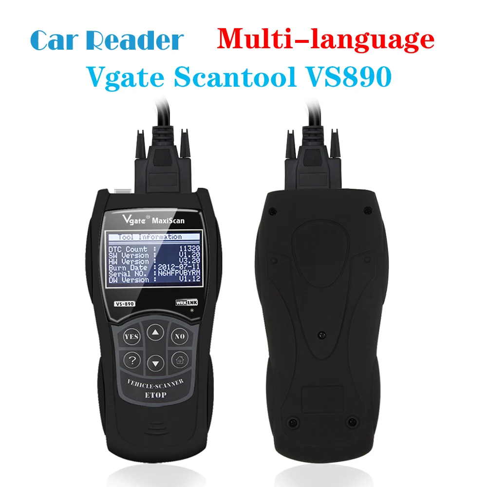 Vgate VS890 VS890 OBD2 CAN-BUS диагностический инструмент Авто сканер неисправности автомобиля код ридер vs 890 многоязычный лучше ELM327 AD310