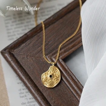 

Timeless Wonder Titanium Irregular Geo Chains Necklace Women Stainless Steel Jewelry Boho Gothic Trendy Punk Female Top New 6172