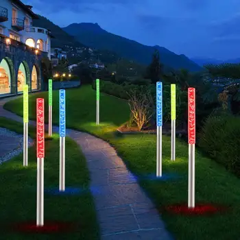 

Solar Power Tube Light Bubbles Stick Solar Lamp Pathway Lawn Landscape Decoration Acrylic Outdoor Garden Patio Lamps Set
