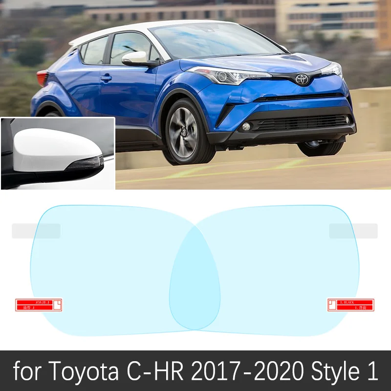 C-HR Style 1 Полное покрытие анти-туман фильм непромокаемые зеркала заднего вида для Toyota C-HR CHR C HR~ наклейки автомобильные аксессуары - Название цвета: C-HR Style 1