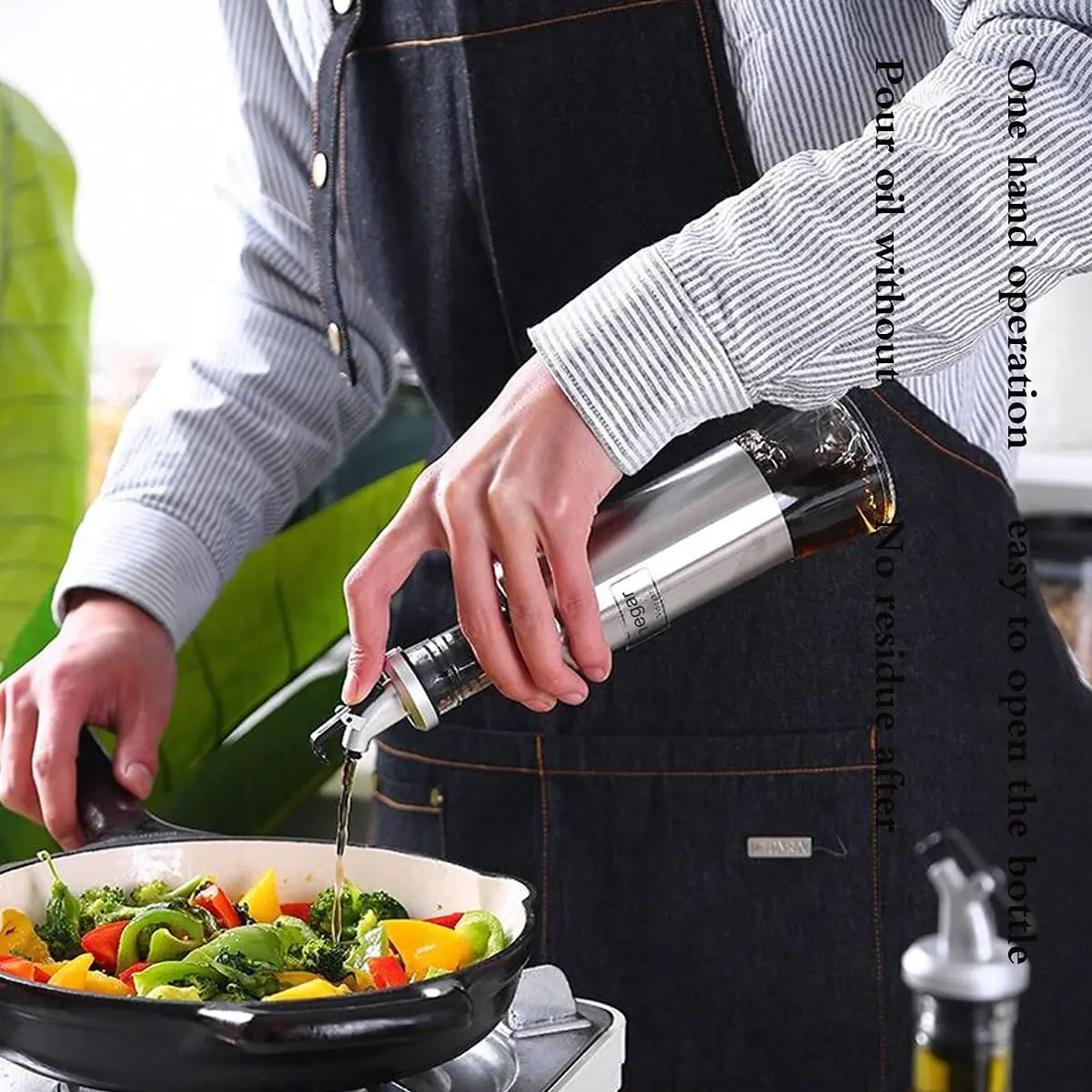 Olive Oil Spouts Oil Vinegar Bottle Stopper Spout Leakproof Nozzle Dispenser Wine Pourer 6 piece