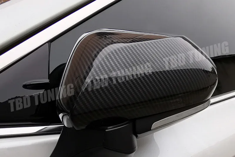 Carbon Fiber Look Mirror Cover For Toyota Camry CHR Izoa Avalon Rear Side View Mirror Cover
