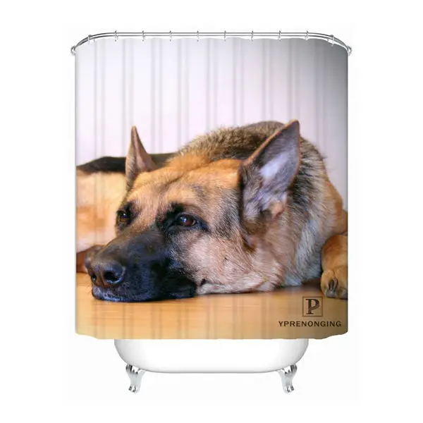 Shower Curtain Пользовательские немецкая овчарка Собака водонепроницаемый Душ занавес для ванной комнаты s крючки полиэстер ткань разные размеры#180421-Sina-08 - Цвет: Shower Curtain
