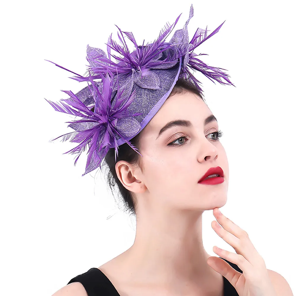 lavender fascinators for weddings 