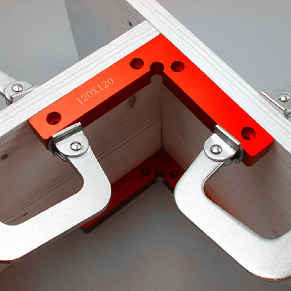 

90 Degree Positioning Squares 4.7" x 4.7" Aluminium Alloy Right Angle Clamps Woodworking Carpenter Tool L Block Square