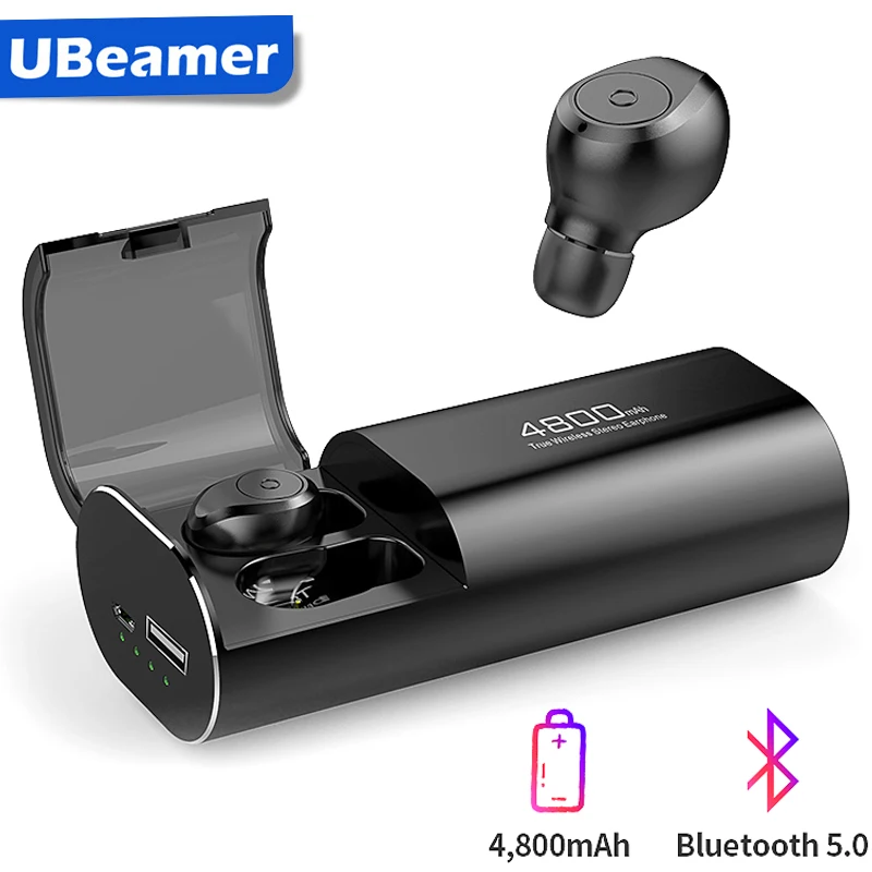 Bluetooth наушники Ubeamer аккумулятор большой емкости 4 8000 мАч беспроводные 5 0 с внешним