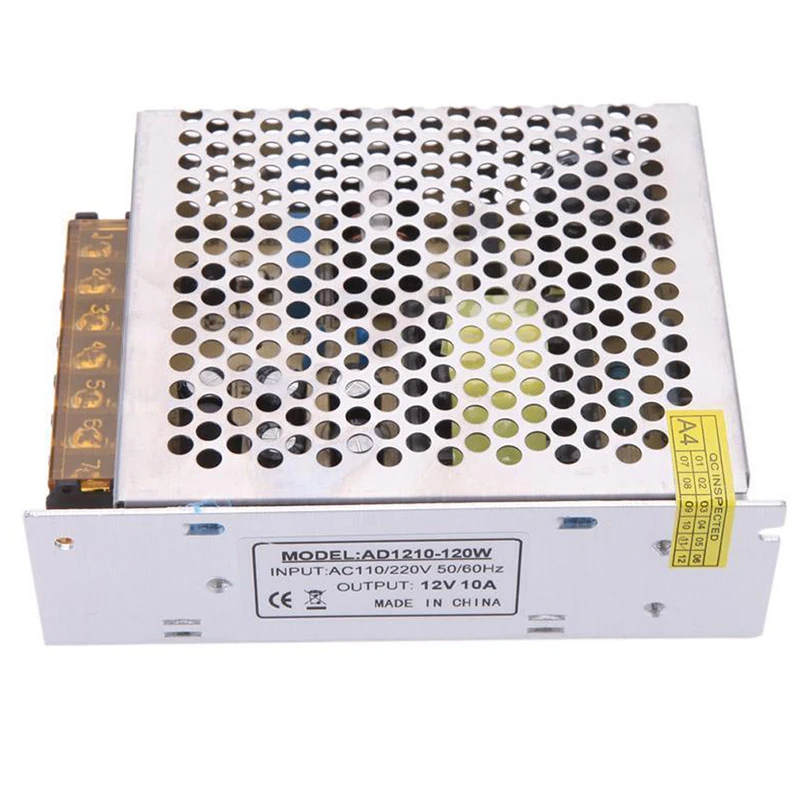 

AC 110/220V to DC 12V 10A 120W Voltage Transformer Switch Power Supply NEW