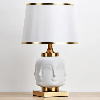 

Modern Led Faceted Human Statue Table Lamp For Living Room Jingdezhen Ceramic Lamp Luxury Bedroom Bedside Lamp Decor Led Lamps