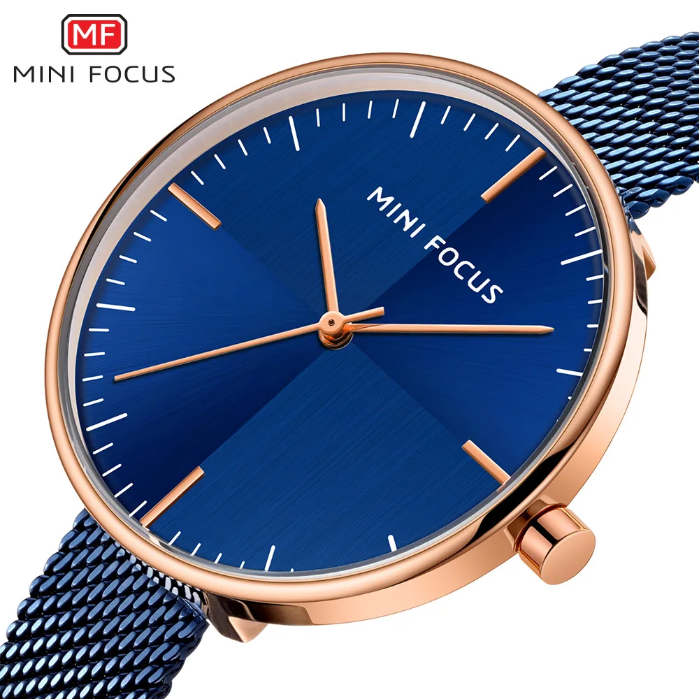 

Mini FOCUS Brand Simple Ultra-Thin WOMEN'S Watch Japan Movement Waterproof Clean Steel Milan Strap 0275l