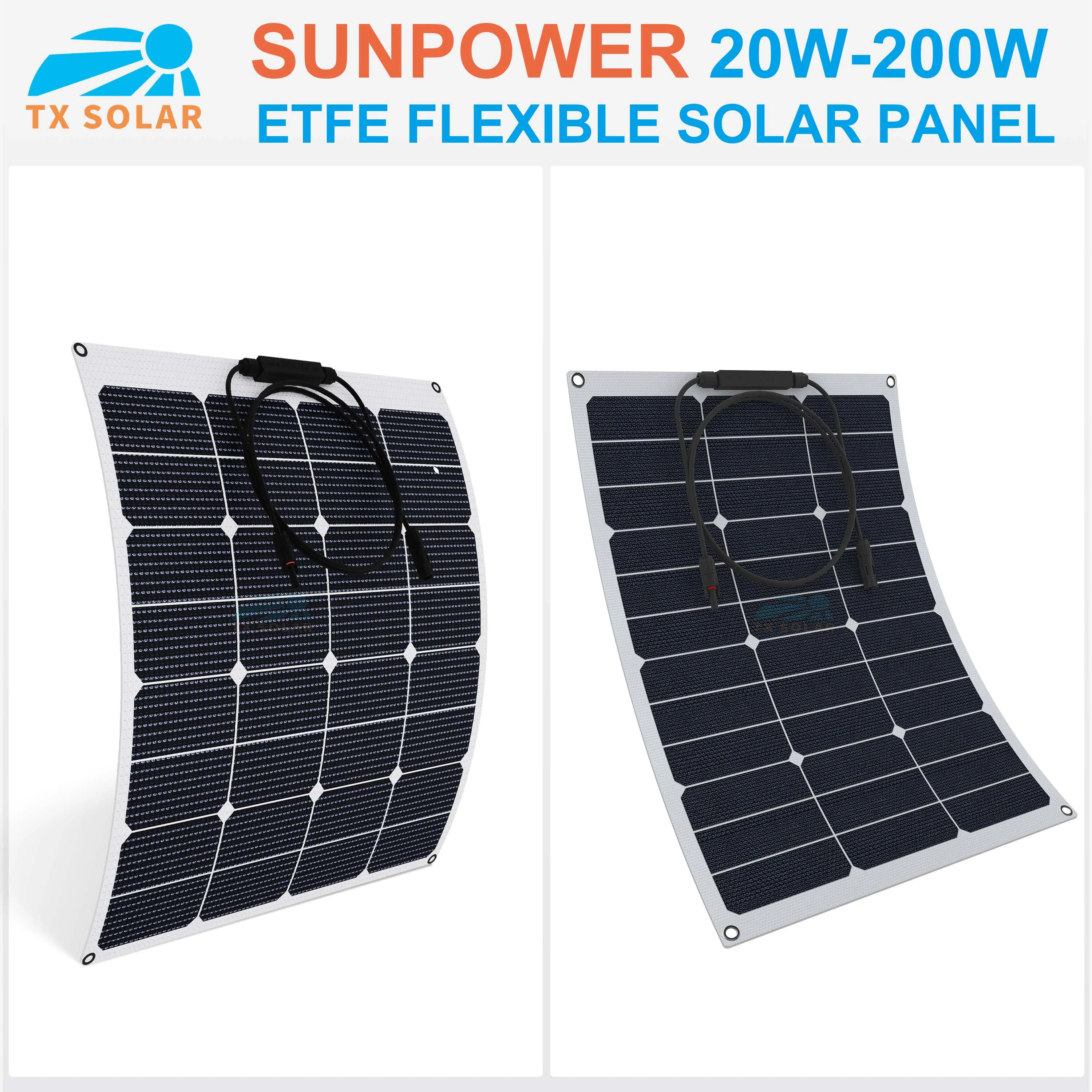 20W200WHighefficiencySUNPOWERETFEflexiblesolarpanel