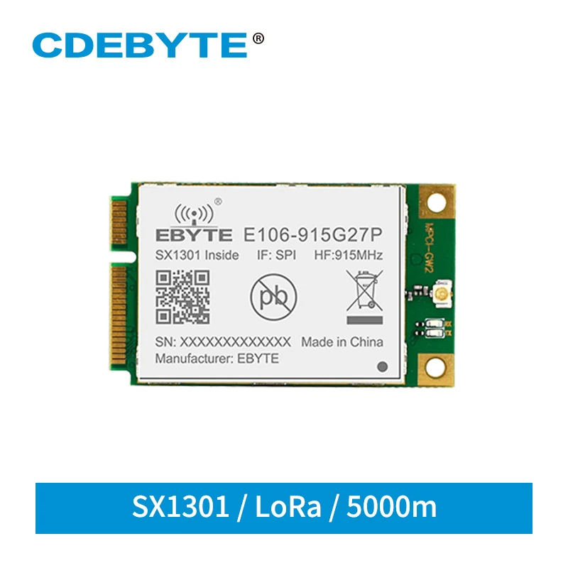 E106-915G27P CDEBYTE SX1301 915MHz LoRaWan Gate way модуль 5km междугородний SPI интерфейс беспроводной