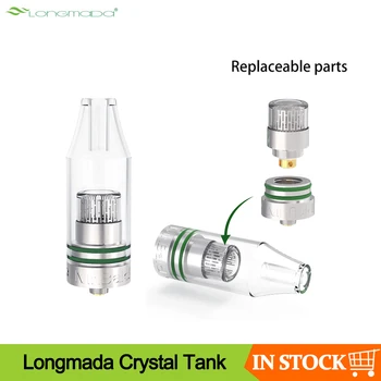 

Original Longmada Crystal Tank Oil Wax Atomizer Glass vaporizer quartz chamber Heating Vape Tank For 510 Thread
