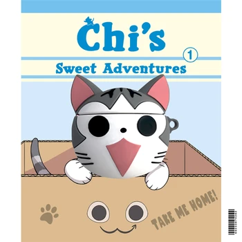 

Earphone Case For Airpods 2 Case Silicone Cheese Cat Anime Soft Headphone Case for Apple Air Pods 1/2 Earpods Protective Cover