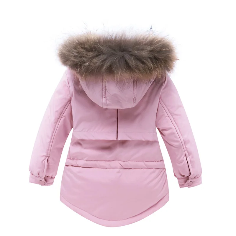 Dollplus/Коллекция года, комплект зимней пуховой куртки, одежда для детей плотная детская одежда для девочек, пальто+ комбинезон комплекты из 2 предметов лыжный костюм для малышей