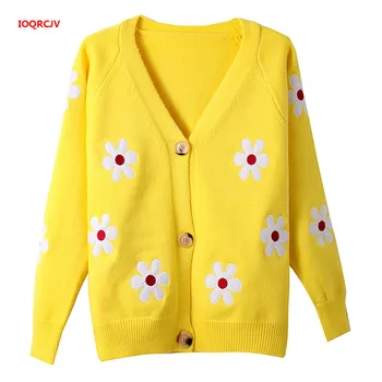 

Women Cashmere Sweater and Cardigans Knit Jackets 2019 Autumn Winter Loose Sweaters Coat Female Warm Knit Jumper Cardigan W1358