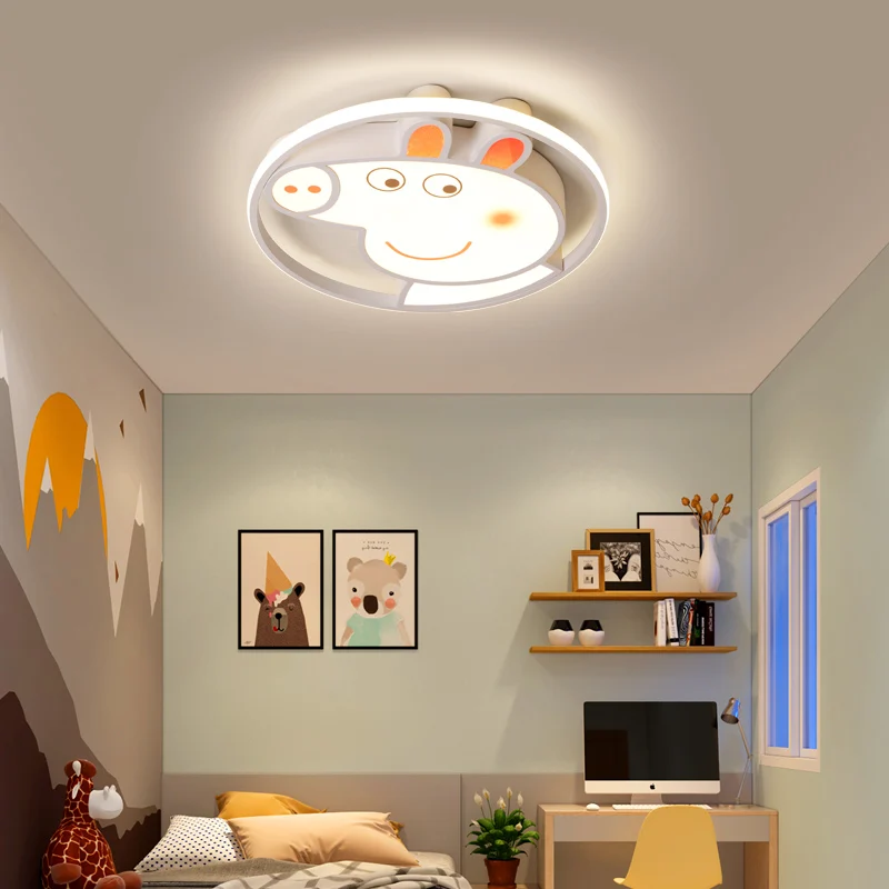 Современный светодиодный потолочный Люстра для девочек и мальчиков, 110 В, 220 В, глянцевая, с изображением героев мультфильмов, люстра для детей, детская комната