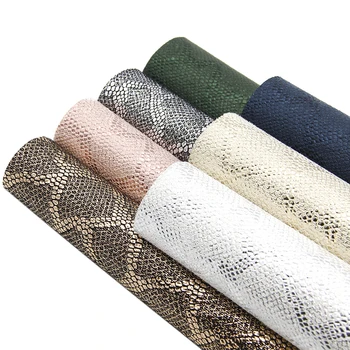 

David accessories 20*34cm Snake Artificial Synthetic Leather DIY Sewing Garment Knotbow Bag Craft Material,1Yc4670