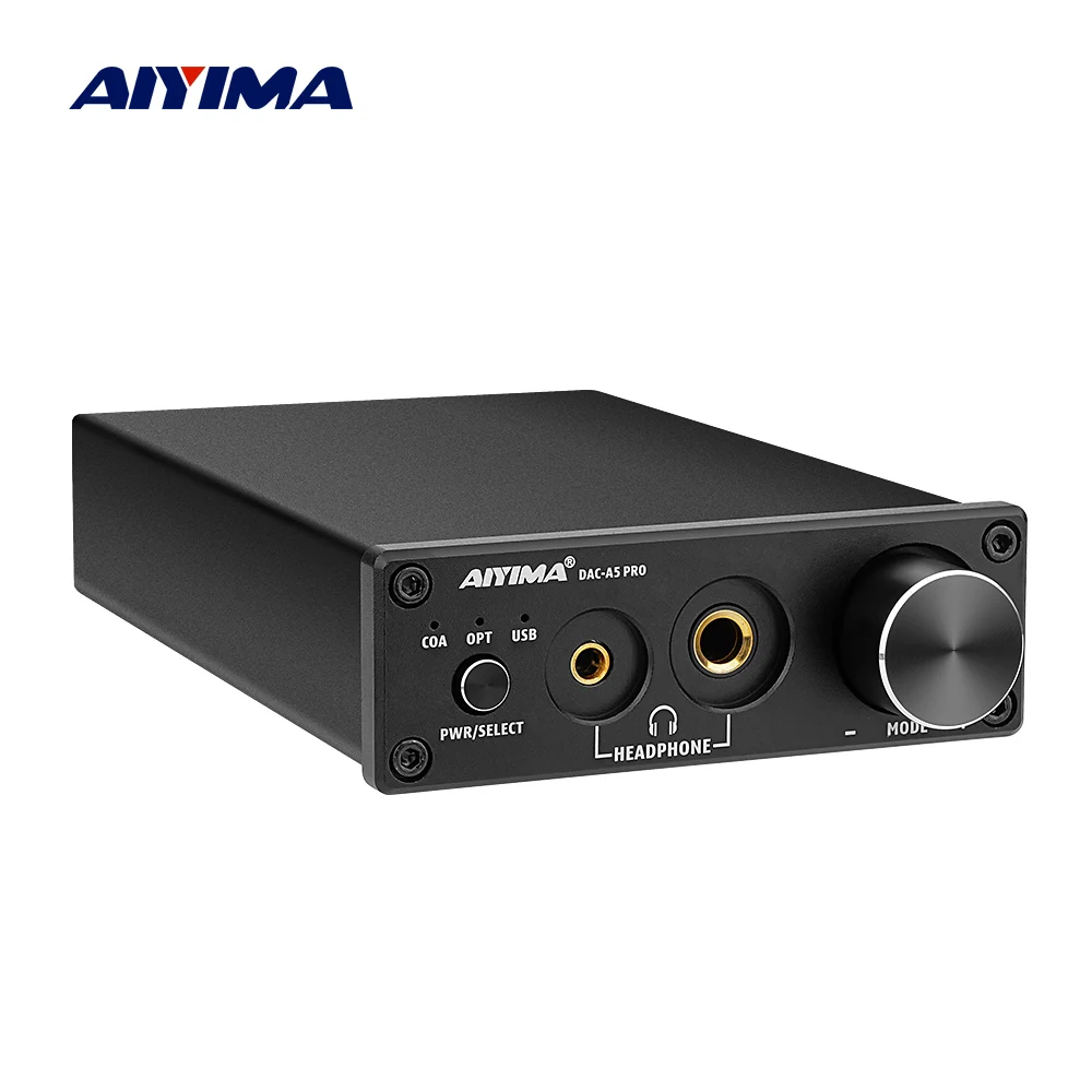 AIYIMA Portable DAC Headphone Amplifier Digital To Analog Adapter Mini Stereo Audio Decoder USB Coaxial Optical Preamp Amplifier