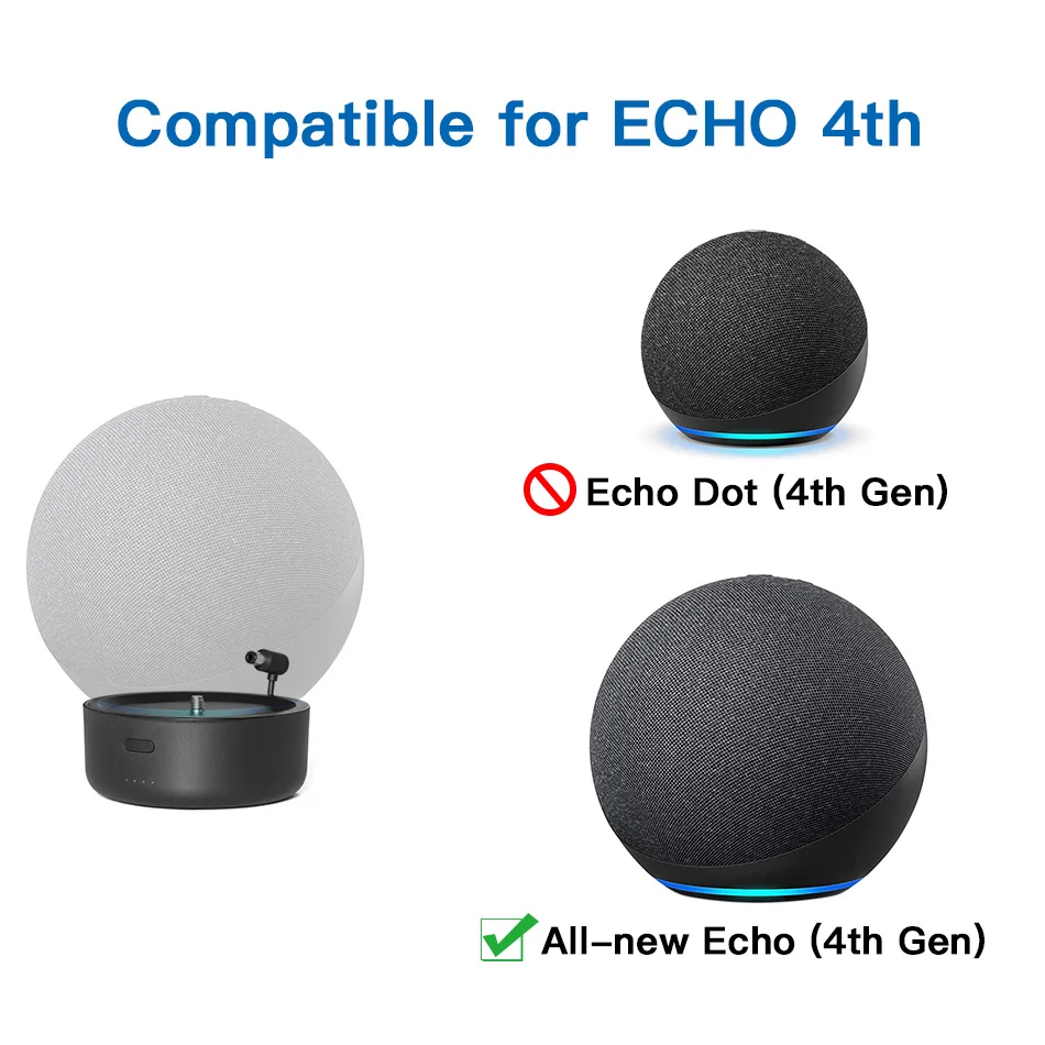 Base de Bateria para o Novo Banco de Potência Portátil para Echo Suporte de Montagem Amazon Alexa Alto-falante 10000mah 4 8h e4 Eco 4th Gen - Image 6