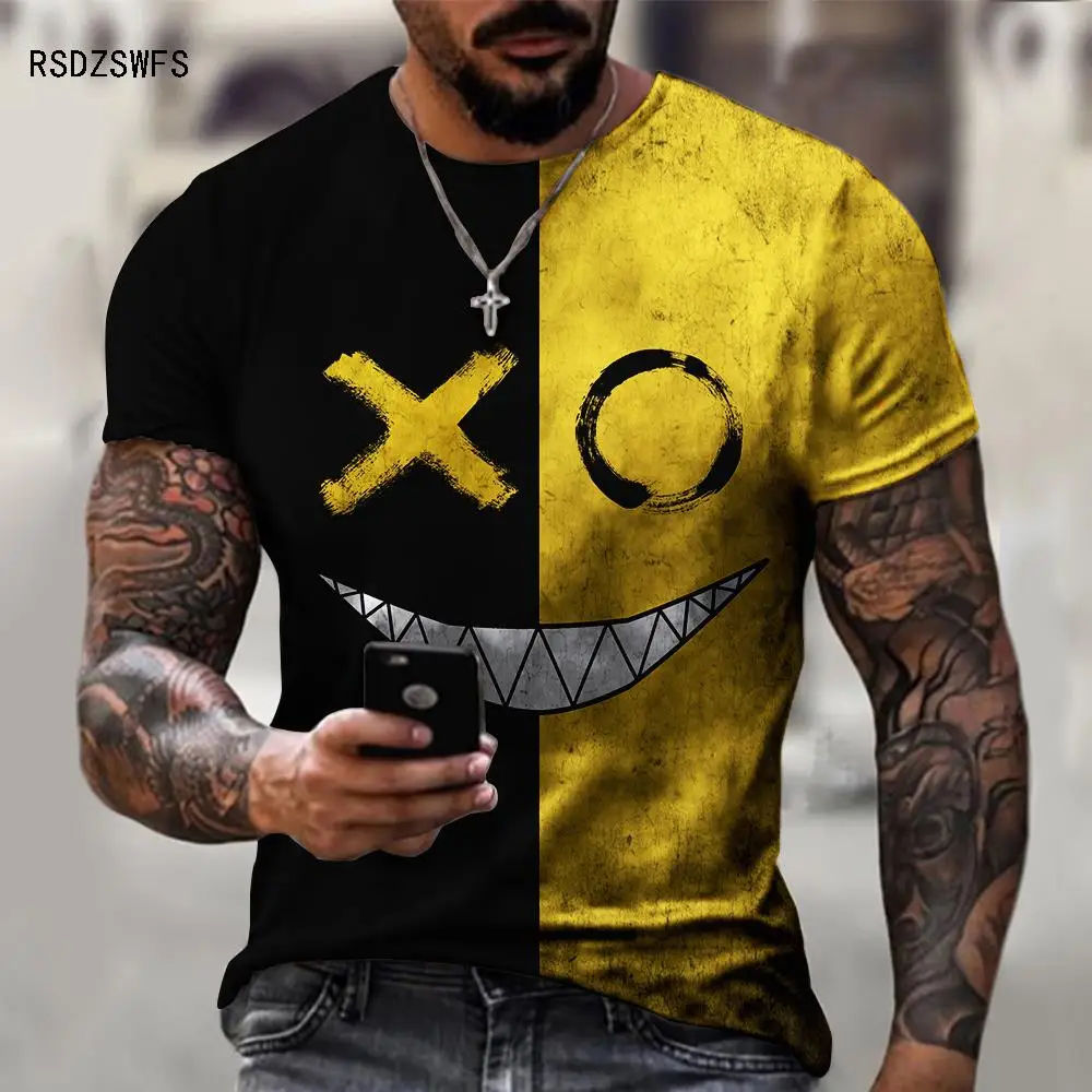 

Summer XOXO Pattern 3D printed Oversized T-Shirt Trend Men's Street Casual Sports Shirt Male Fashion O-Neck Short Slee T-Shirt