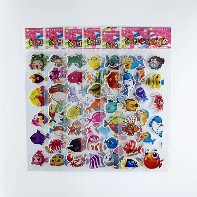 Stickers Stickers Children, Fish Bubble Stickers Kids