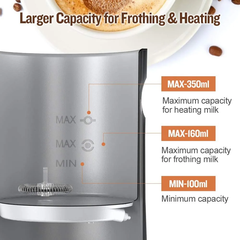 Automatic Milk Frother Electric Cold/hot Milk Steamer Cappuccino Machine  Milk Foamer Frothing Stainless Steel Home Appliances - Milk Frothers -  AliExpress