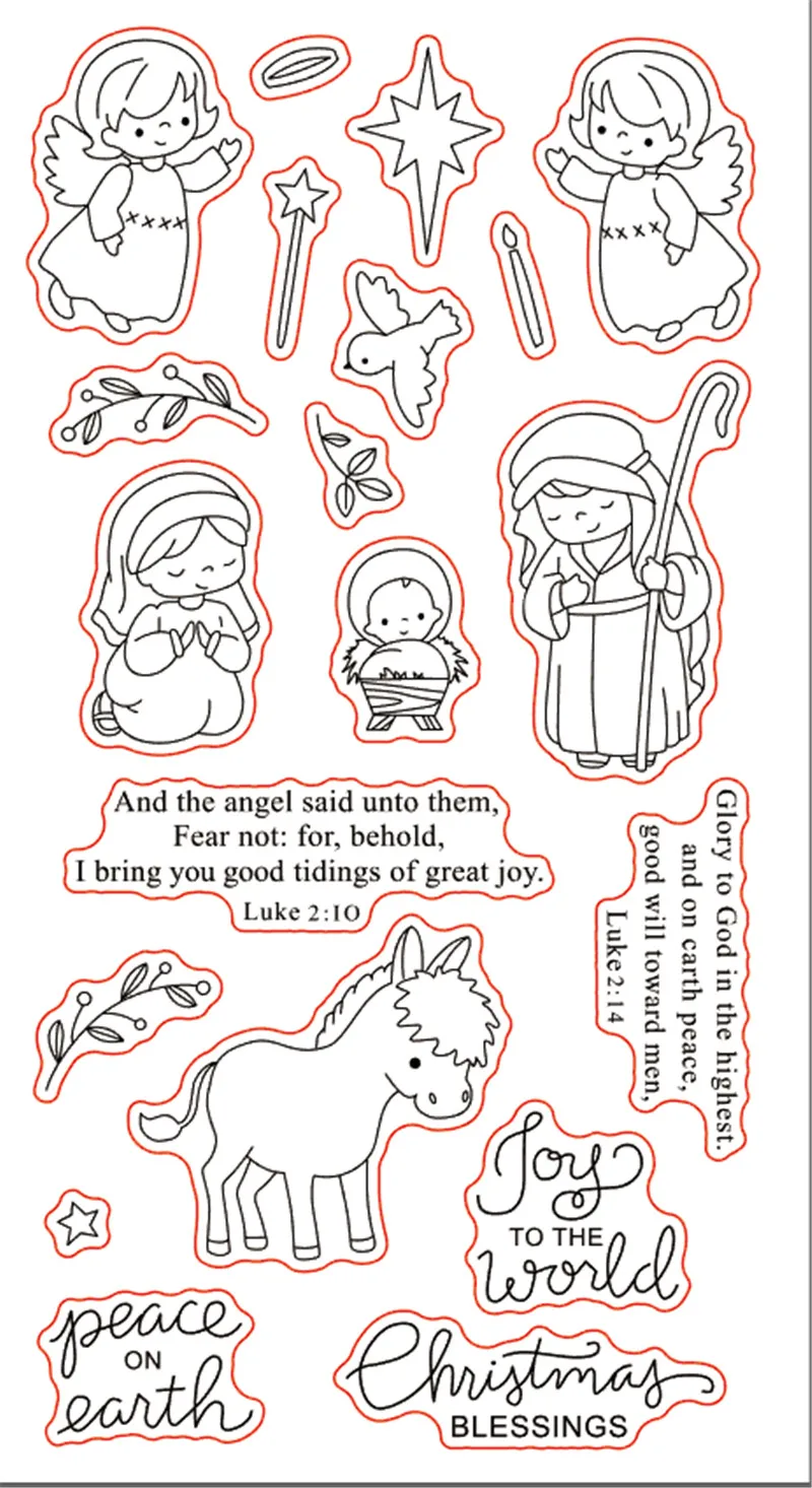 

11x20 Girl angel New Transparent Clear Rubber Stamp Sheet Cling Scrapbooking Photo Album PaperCard DIY Craft