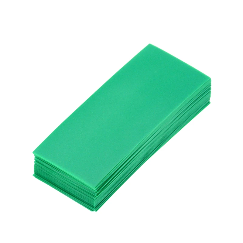 50 шт. 72*18,5 мм Li-Ion 18650 обёрточная бумага для батарей ПВХ термоусадочные трубки предварительно вырезанные для батареи пленочная лента крышка батареи усадочная трубка - Цвет: Green