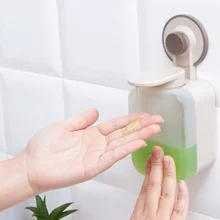 Креативный настенный диспенсер для жидкого мыла для мытья посуды на кухне и ванной, вакуумный Диспенсер на присоске, аксессуары