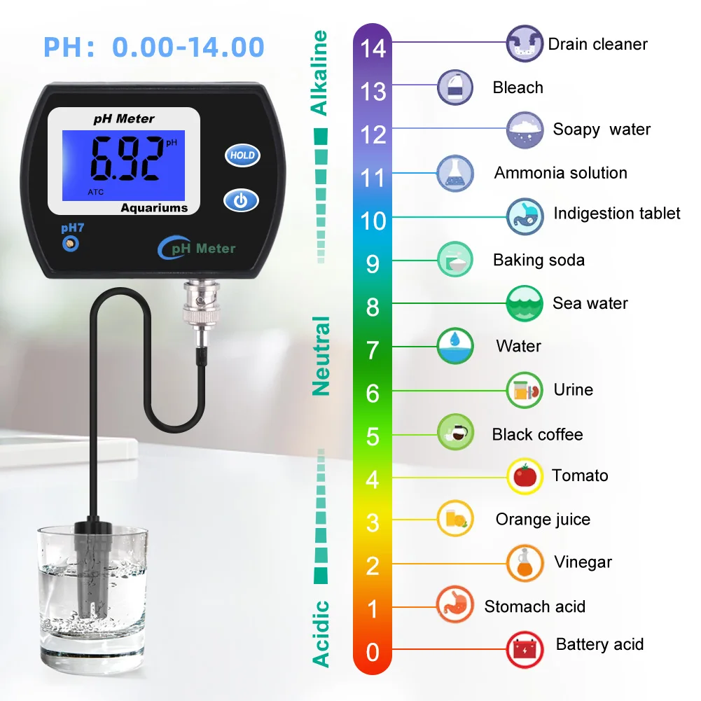 Portable PH Meter Tester Accurate Digital Pen PH-990 Pocket Aquarium Wine Urine