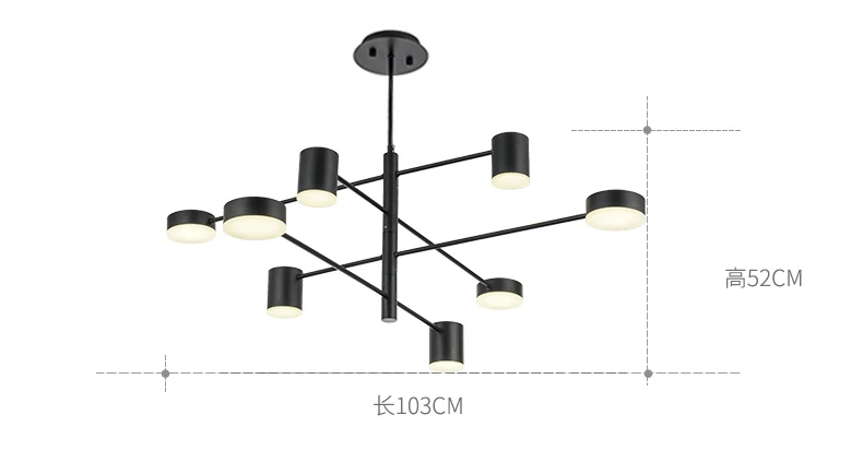 Современная мода черный золотой белый длинный Светодиодный Потолочный подвесной светильник люстра лампа для зала кухни гостиной Лофт спальни