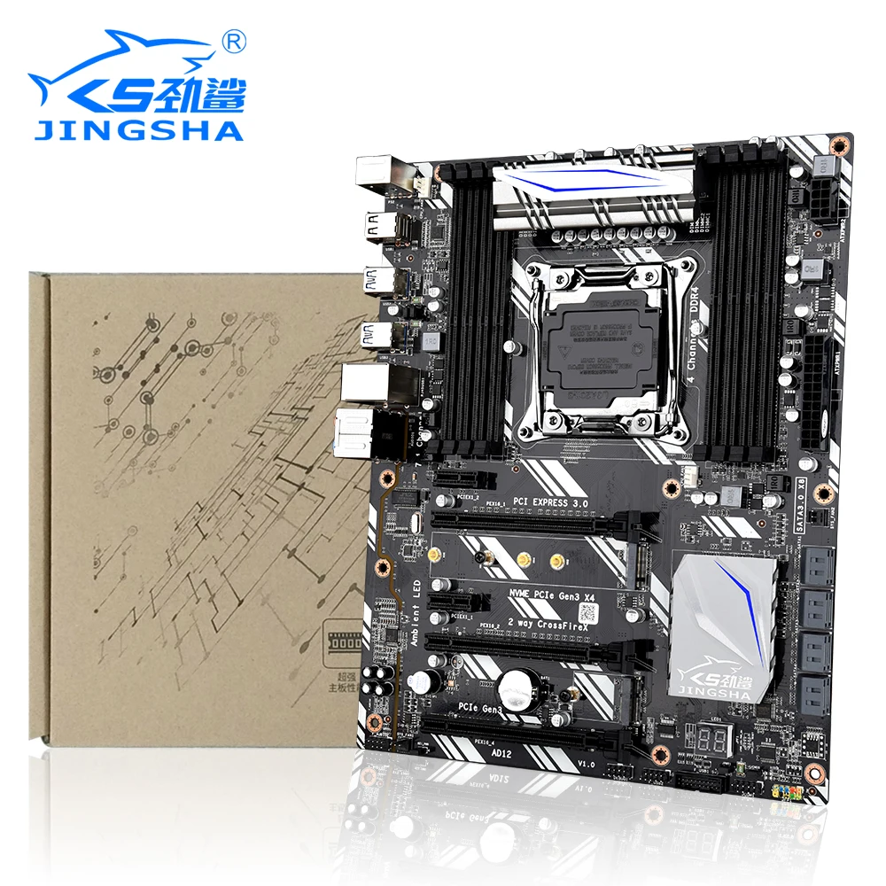 ^Cheap JINGSHA X99 D8 LGA2011-3 motherboard USB3.0 NVME M.2 SSD support Crossfire M.2 WiFi 4-channel DDR4 RAM and Xeon E5 V3 V4 CPU