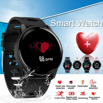 

Hot S08 Smart Watch Pedometer Pressure Index Blood Oxygen Detection Blood Pressure Heart Rate Sleep Detection