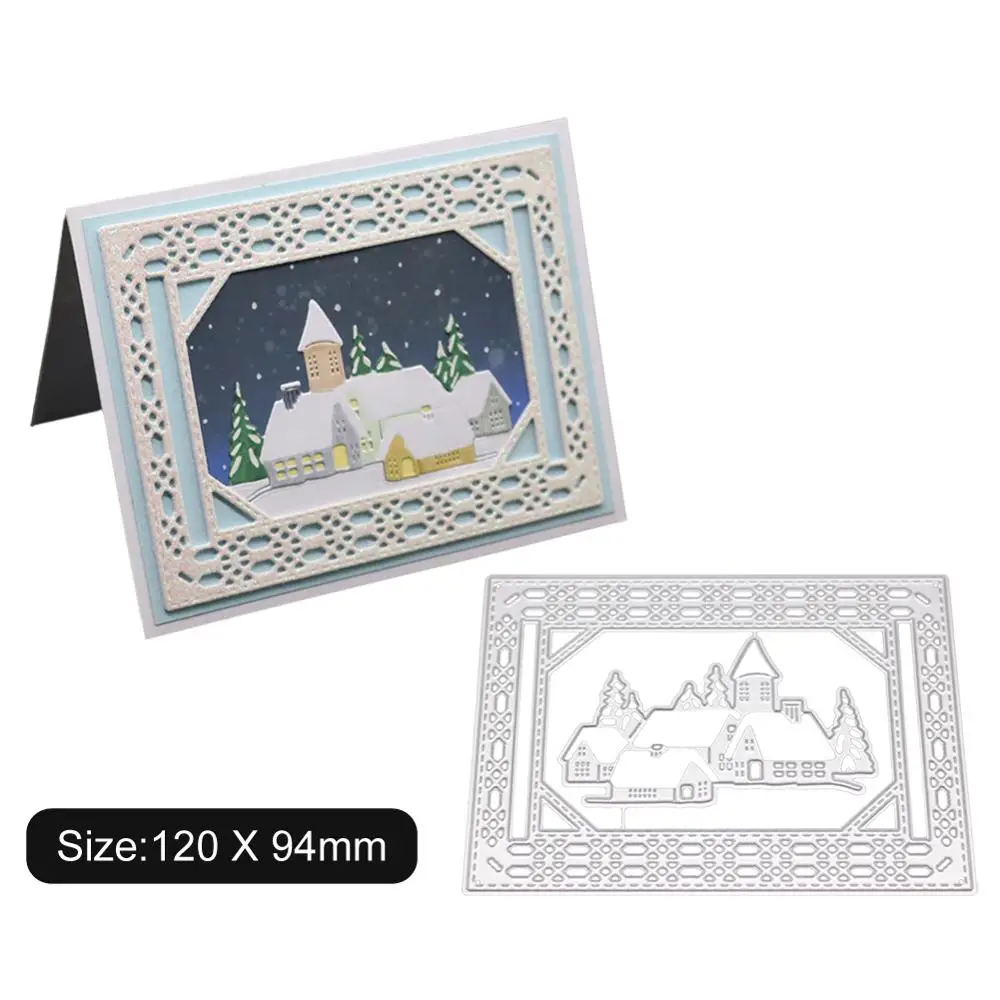

Cutting Dies House creative background / Invitation Lace Cutting Stencils for DIY frame cutting metal cut scrapbook dies metal