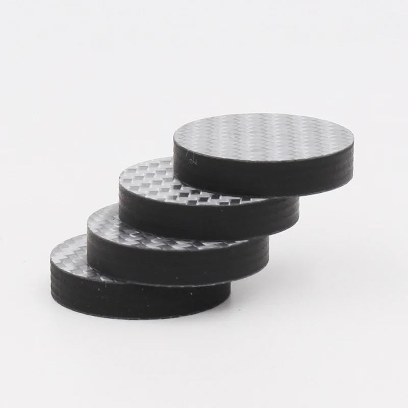 

25x5mm Hifi Carbon Fiber Speaker CD Isolation Spike Base Pad Shoe Feet
