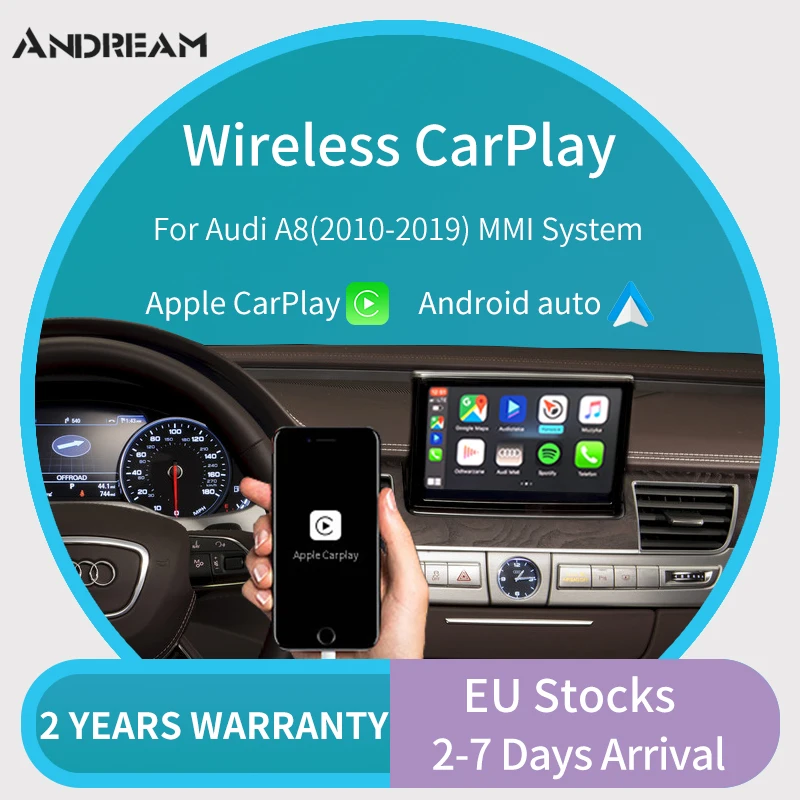 Мультимедийный Интерфейс Android Auto CarPlay для AUDI A8 оригинальный экран улучшенная MMI
