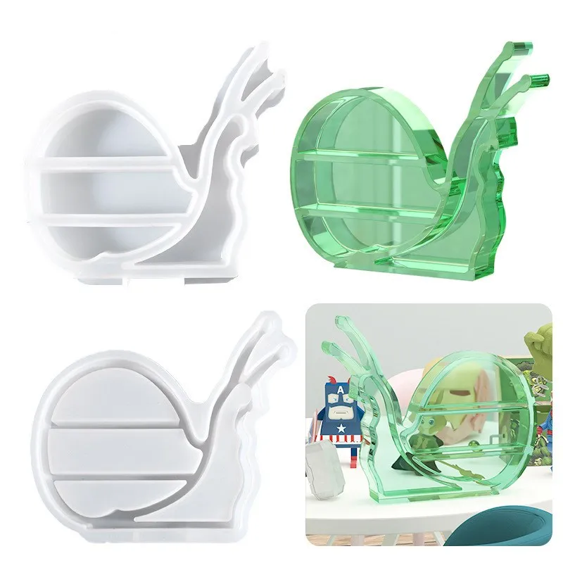 

DIY Crystal Silicone Mold Creative 3D Snail Collection Box Home Table Tray Storage Display Mould Resin Casting Making Art Molds