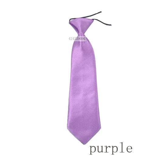 Детский Регулируемый галстук для мальчиков, атласный эластичный галстук, высокое качество, однотонный галстук, аксессуары для одежды HD0001a - Цвет: W004 23