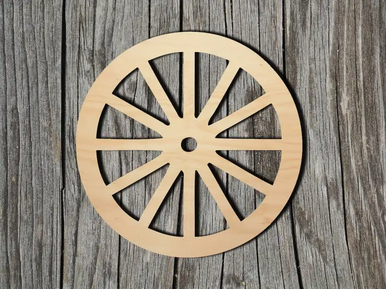 

Wood Cutout Shapes Train Wheel - Multiple Sizes - Laser Cut Unfinished