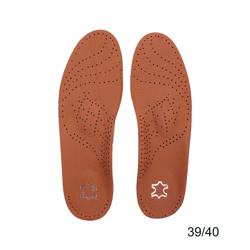 Standard Insole39-40 Унисекс 3/4 длина кожаная стелька плоская для ног, ортопедический стельки-супинаторы 2,8-3 см обувь полупальцы коврик ортопедические спортивные стельки - Цвет: Standard Insole39-40